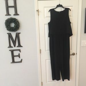 One piece jumpsuit. Black.